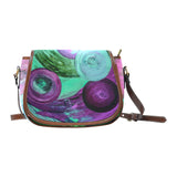 Crossbody Bag for Women / Purple Canvas crossbody / Saddle Bag /By Lala Lapinski Design