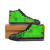 Kids Shoes / Canvas Kid's Shoes / Green High Tops for boys / by Lala Lapinski Design