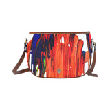 Crossbody Bag for Women / Green Canvas crossbody / Saddle Bag /By Lala Lapinski Design