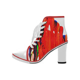 Lace Up Ankle Boots / Navy Blue Ankle Boots /Chunky Heel Ankle Boots / by Lala Lapinski Design