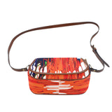 Crossbody Bag for Women / Green Canvas crossbody / Saddle Bag /By Lala Lapinski Design