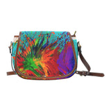 Crossbody Bag for Women / Purple Canvas crossbody / Saddle Bag /By Lala Lapinski Design