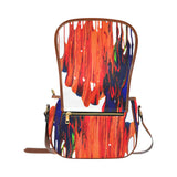 Crossbody Bag for Women / Green Canvas crossbody / Saddle Bag /By Lala Lapinski Design