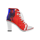 Lace Up Ankle Boots / Navy Blue Ankle Boots /Chunky Heel Ankle Boots / by Lala Lapinski Design