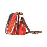 Crossbody Bag for Women / Green Canvas crossbody / Saddle Bag /By Lala Lapinski Design