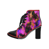 Lace Up Ankle Boots / Black Ankle Boots /Chunky Heel Ankle Boots / by Lala Lapinski Design