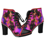 Lace Up Ankle Boots / Black Ankle Boots /Chunky Heel Ankle Boots / by Lala Lapinski Design