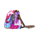 Crossbody Bag for Women / Purple  Canvas crossbody / Saddle Bag /By Lala Lapinski Design