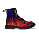 Women's Doc Martin Boots / Red Dr. Martin Shoes / Rainbow Shoes / Canvas Shoes /by Lala Lapinski Design