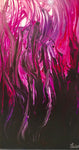 Abstract painting on Canvas , Wall Art , Acrylic Original Artwork Painting ,Modern fluid Art black