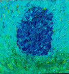 Abstract painting , Impasto, Wall Art , Original Artwork Painting ,Green,blue